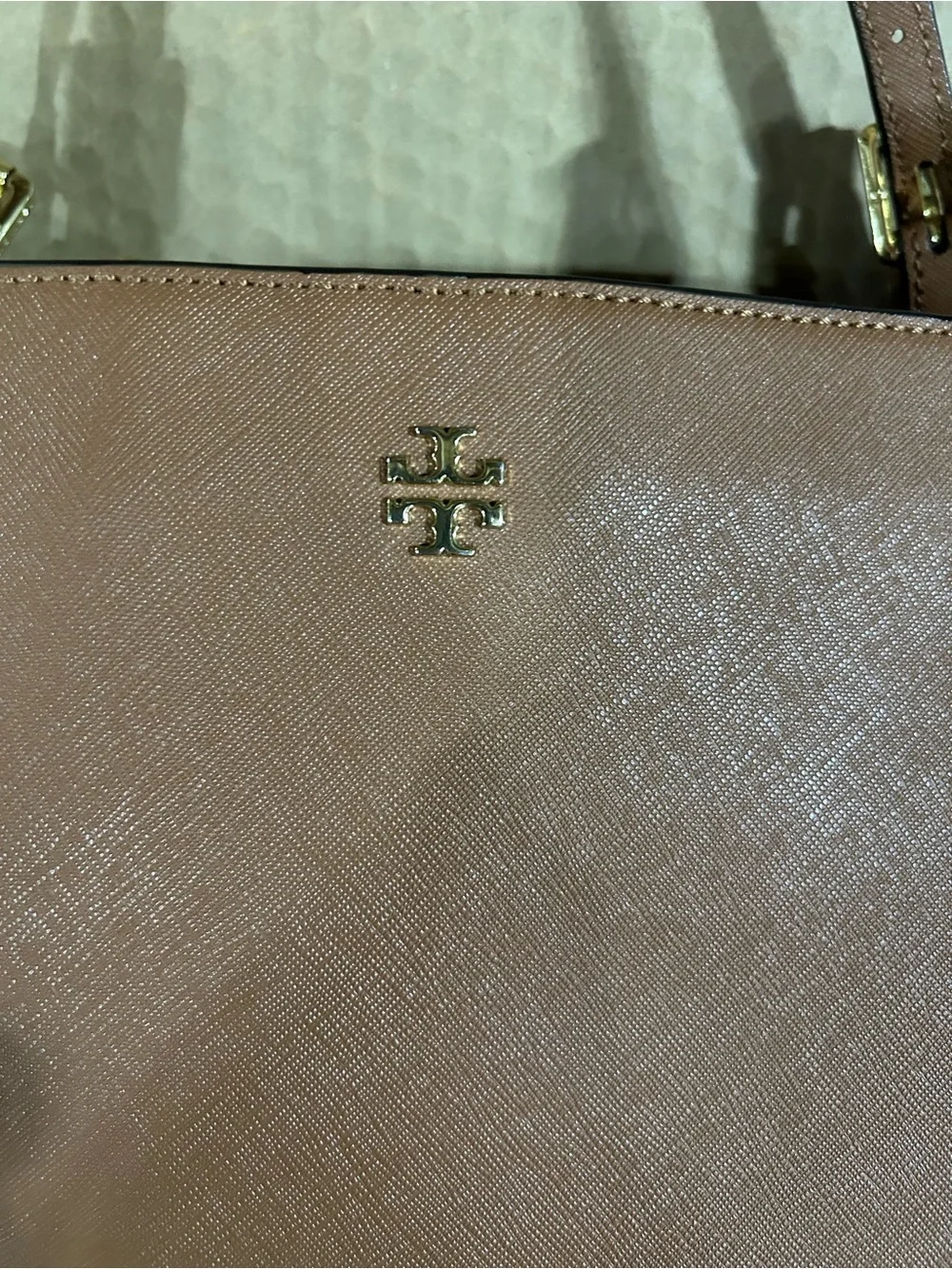 Tory Burch Dusty Rose Leather Tote with Dual Straps